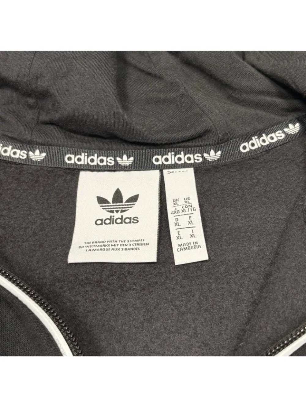 XL Men's Black Adidas Sweatshirt Hoodie Quarter Zip Pull Over